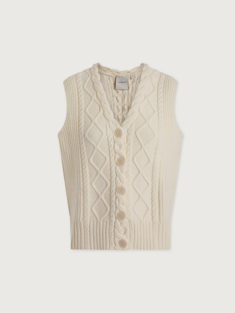 Tatyana Cable Knit Vest