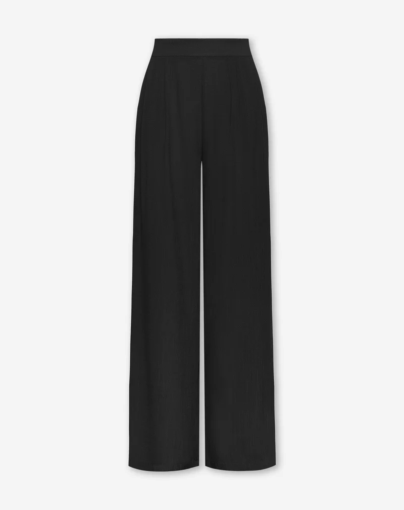 LUNA VISCOSE PANTS PETITE ZWART