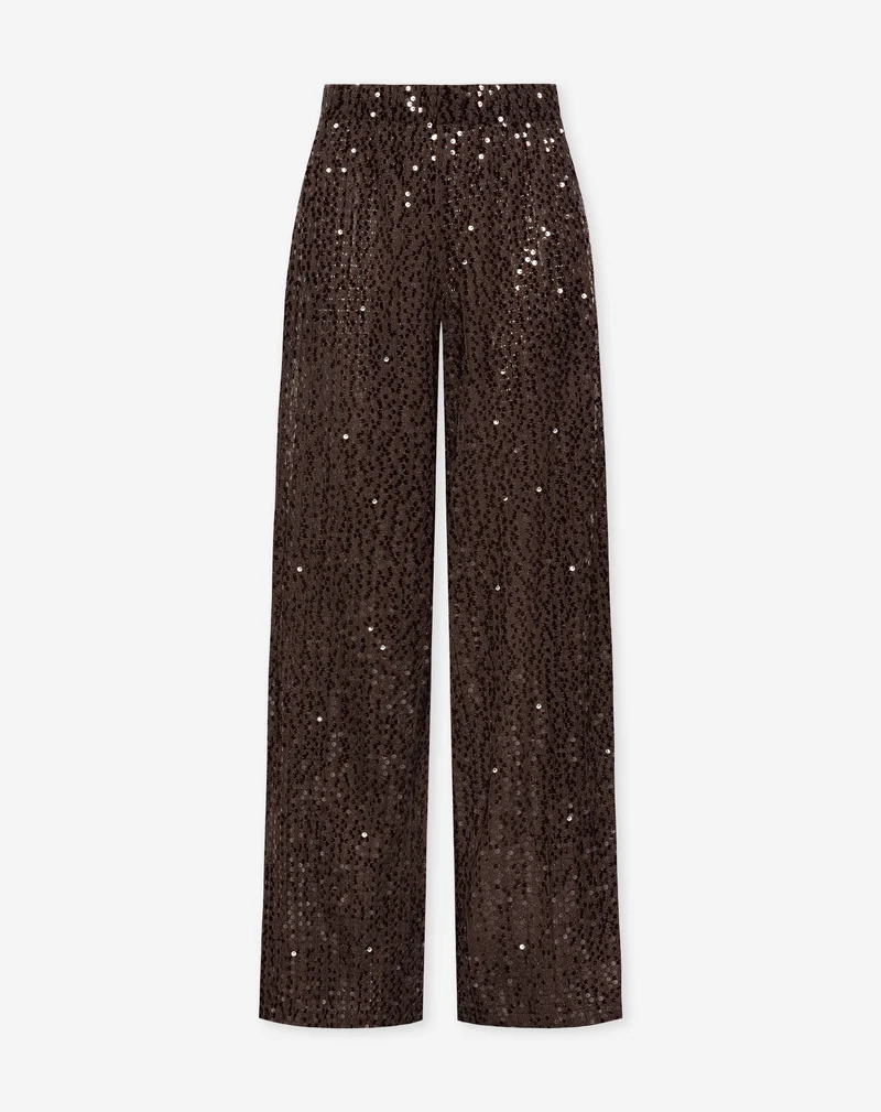 LOVA SEQUINS PANTS PETITE BRUIN
