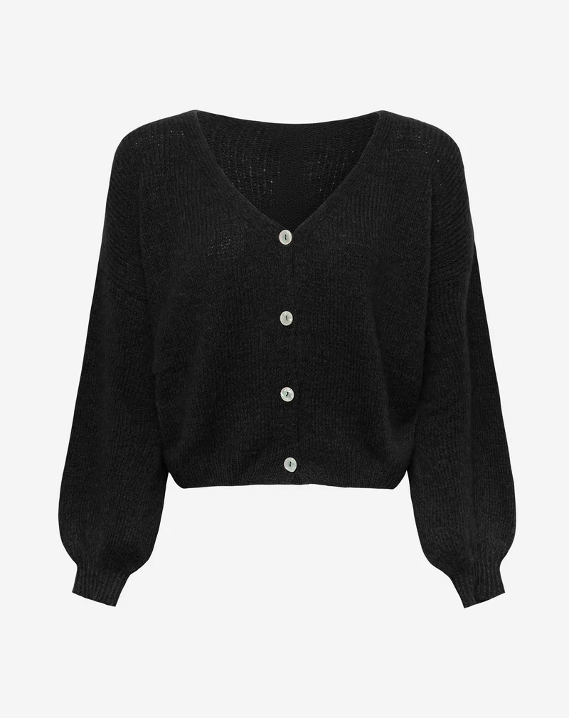 JOLIE V-NECK CARDIGAN ZWART
