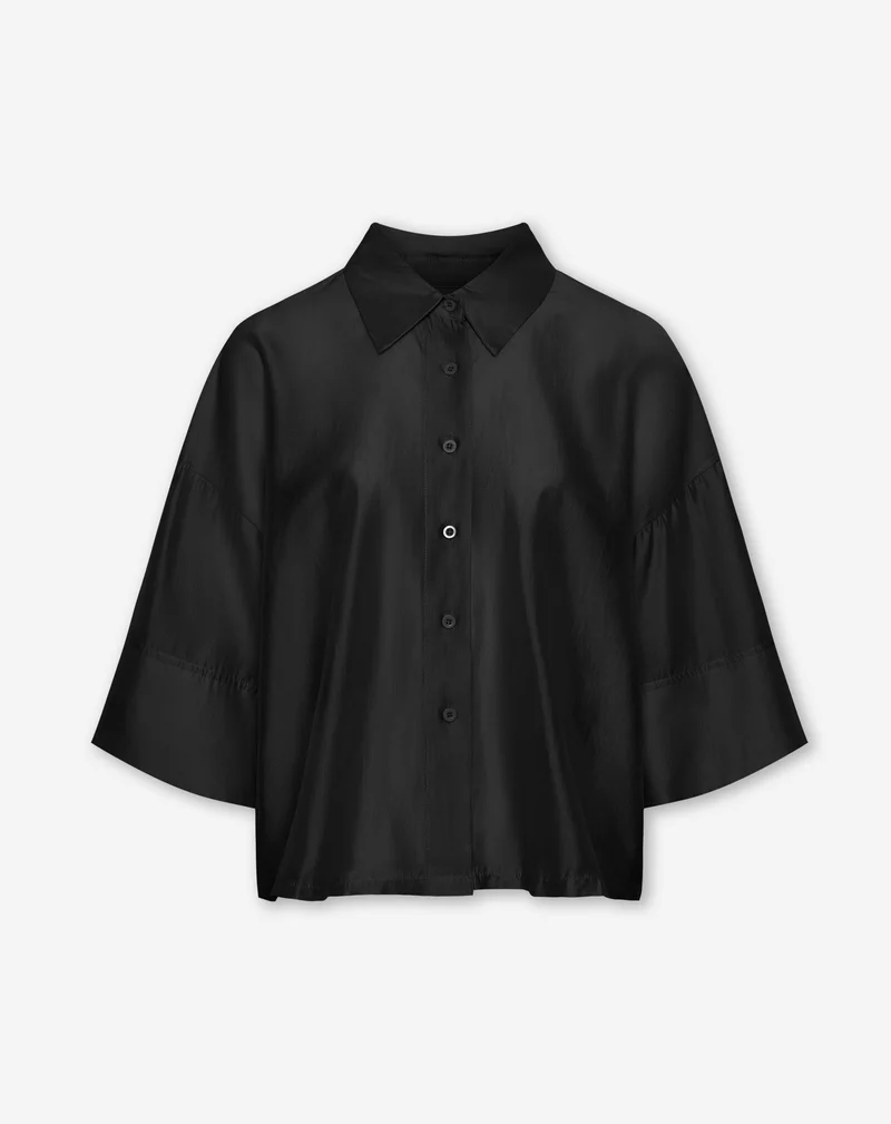 EMRA 3/4 SLEEVE BLOUSE ZWART