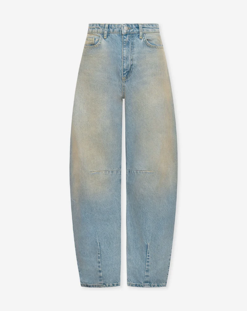BARREL LEG JEANS DIRTY BLAUW