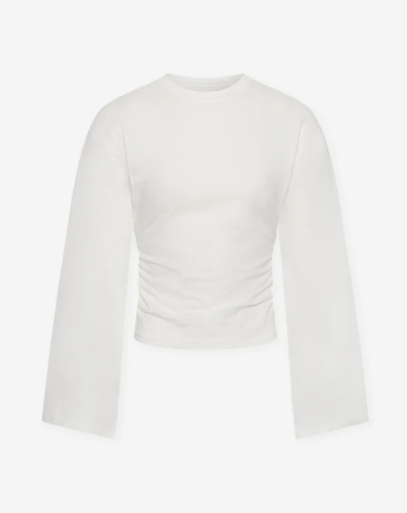 WAISTED LONGSLEEVE TOP CRÈME