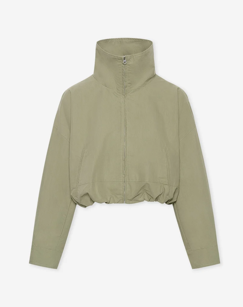 IMARA FUNNEL NECK JACKET LICHT OLIJFGROEN