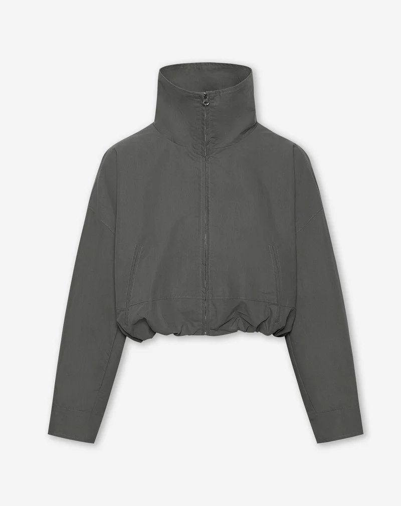 IMARA FUNNEL NECK JACKET DONKERGRIJS