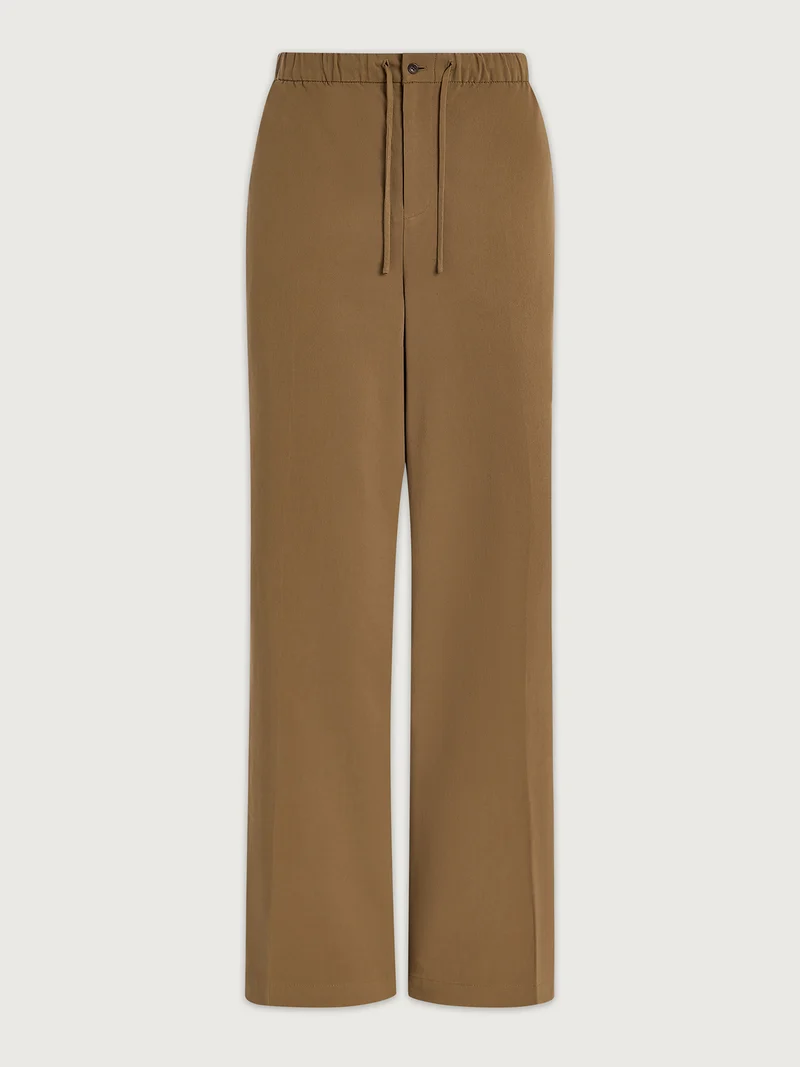 Textured Stretch Wide Leg Pant
