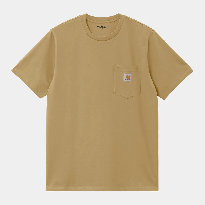 Carhartt WIP Heren T-shirt met korte mouwen en zak - Agaat