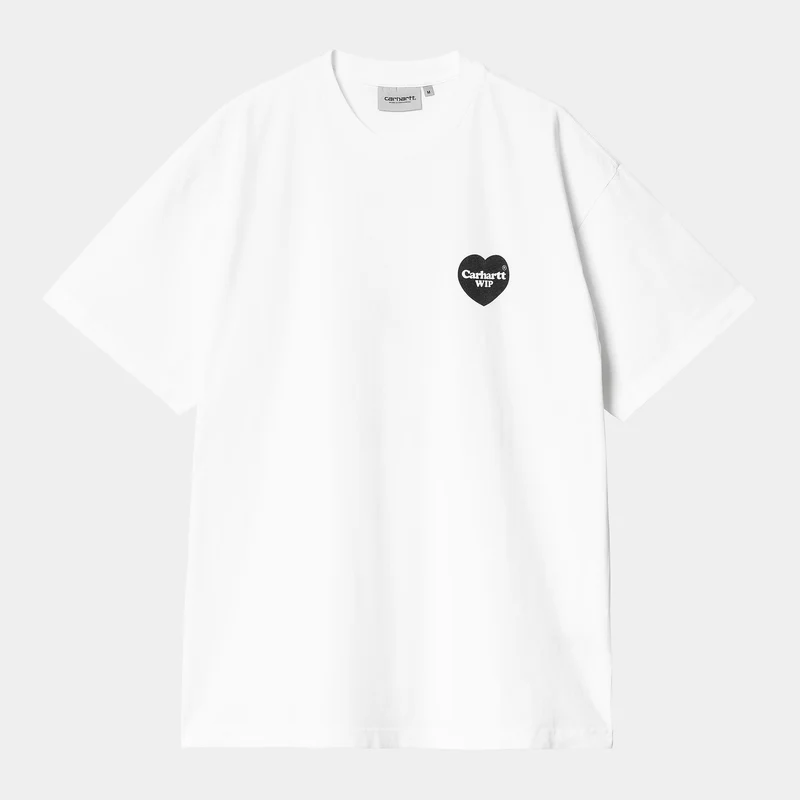 Carhartt WIP Heren Heart Bandana T-shirt - Wit / Zwart