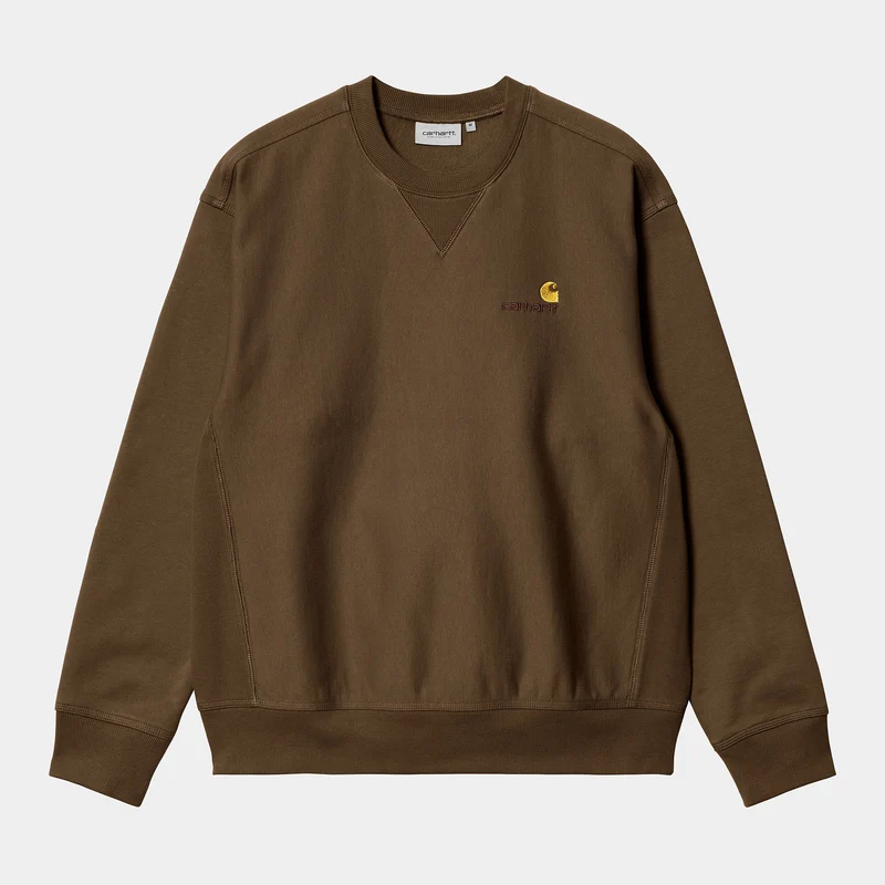 Carhartt WIP HEREN American Script Sweat Top - Hout
