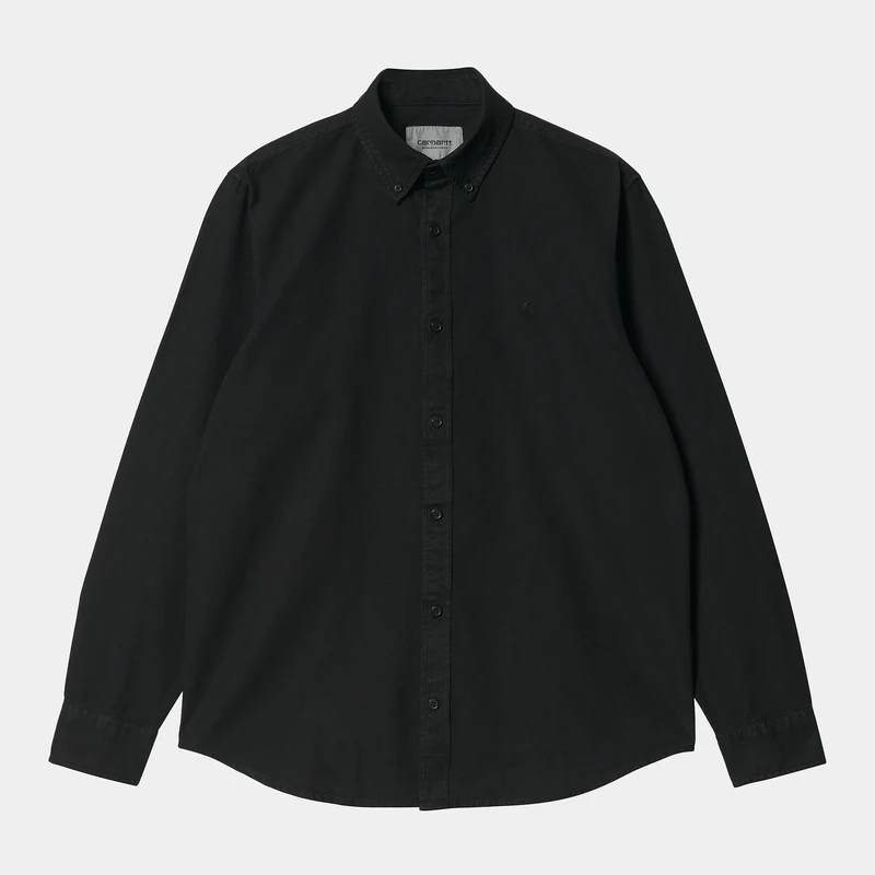 Carhartt WIP Heren Bolton shirt met lange mouwen - zwart
