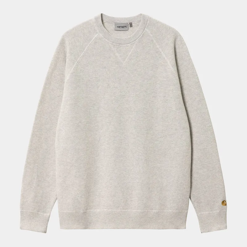Carhartt WIP Heren Chase gebreide trui - Ash Heather