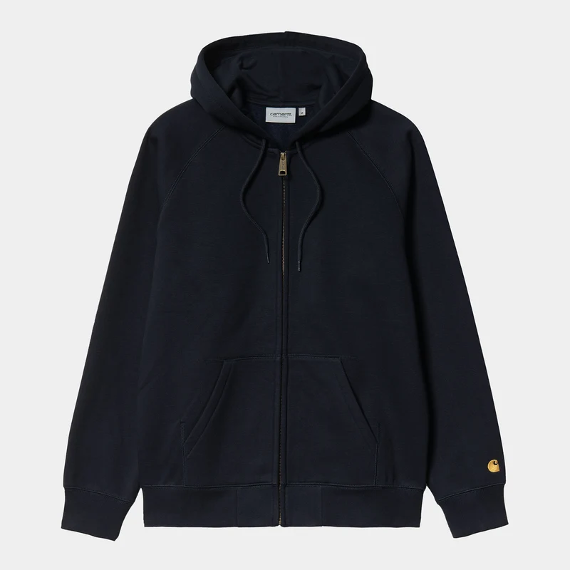 Carhartt WIP Chase jack met capuchon voor heren - donker marineblauw / goud