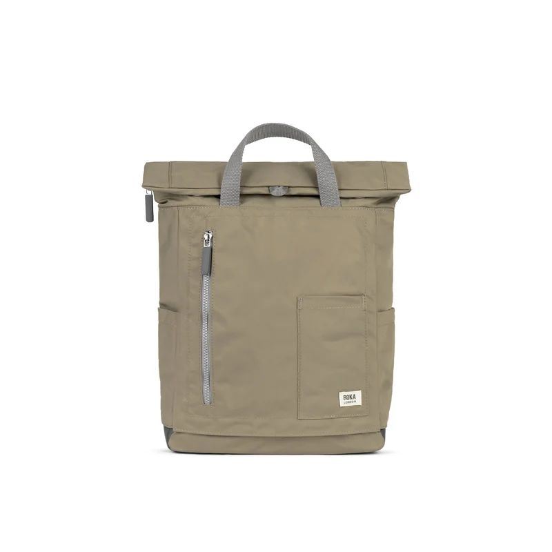 ROKA Camden P Medium Gerecyclede Nylon Tas - Taupe