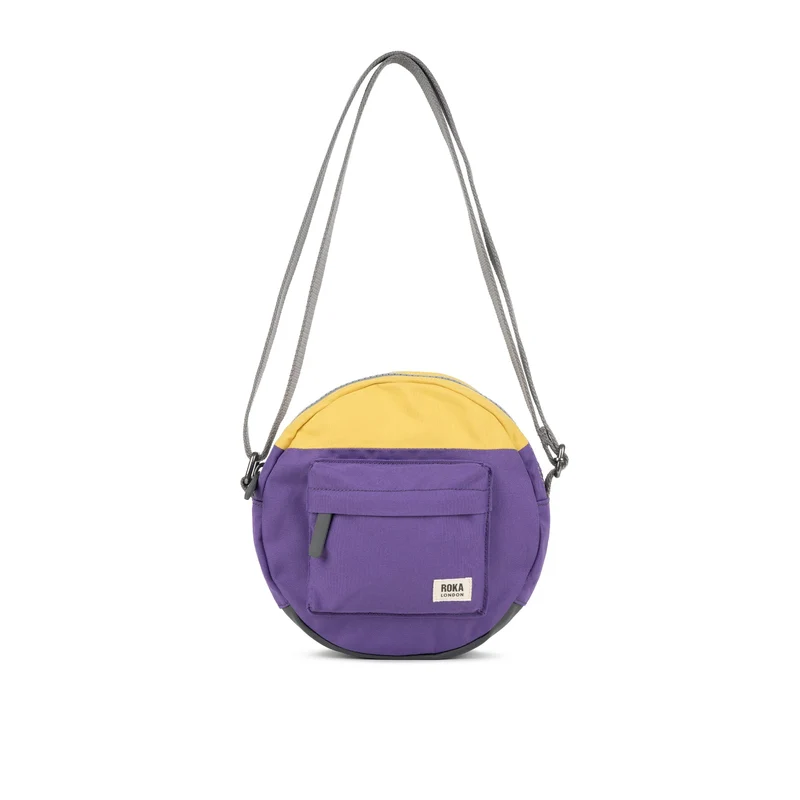 ROKA Creatieve verspilling Paddington B Imperial Purple / Bamboo One Size Gerecyclede Canvas Tas