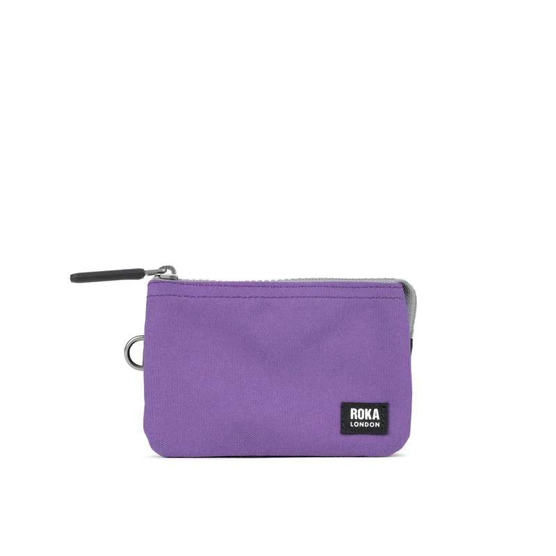 ROKA Black Label Carnaby Imperial Purple kleine tas van gerecycled canvas