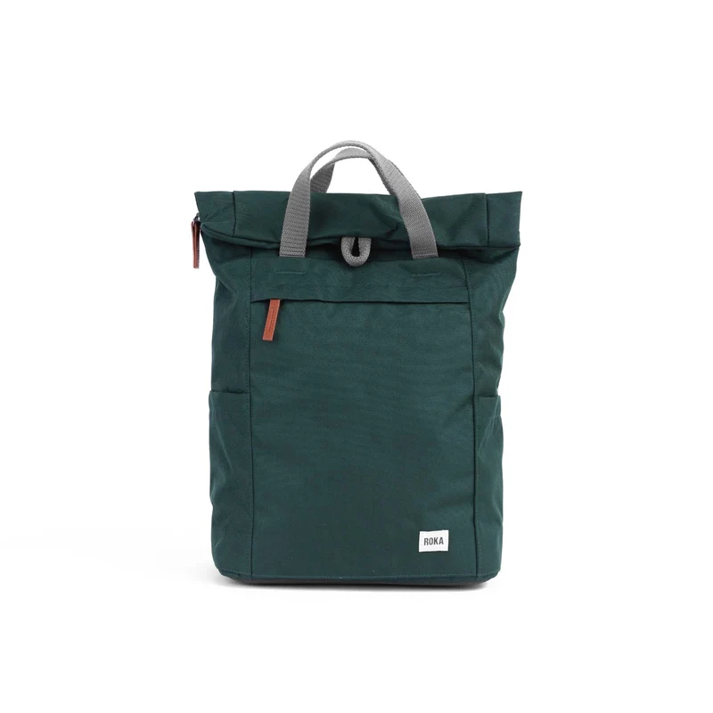 ROKA Finchley Een middelgrote tas van gerecycled canvas met bosmotief