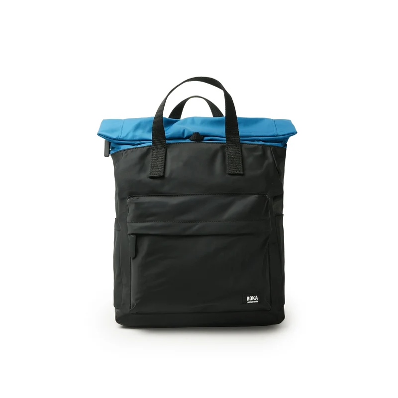 ROKA Creatieve verspilling Canfield B Zwarte / Zeehaven Middelgrote Tas van Gerecycled Nylon