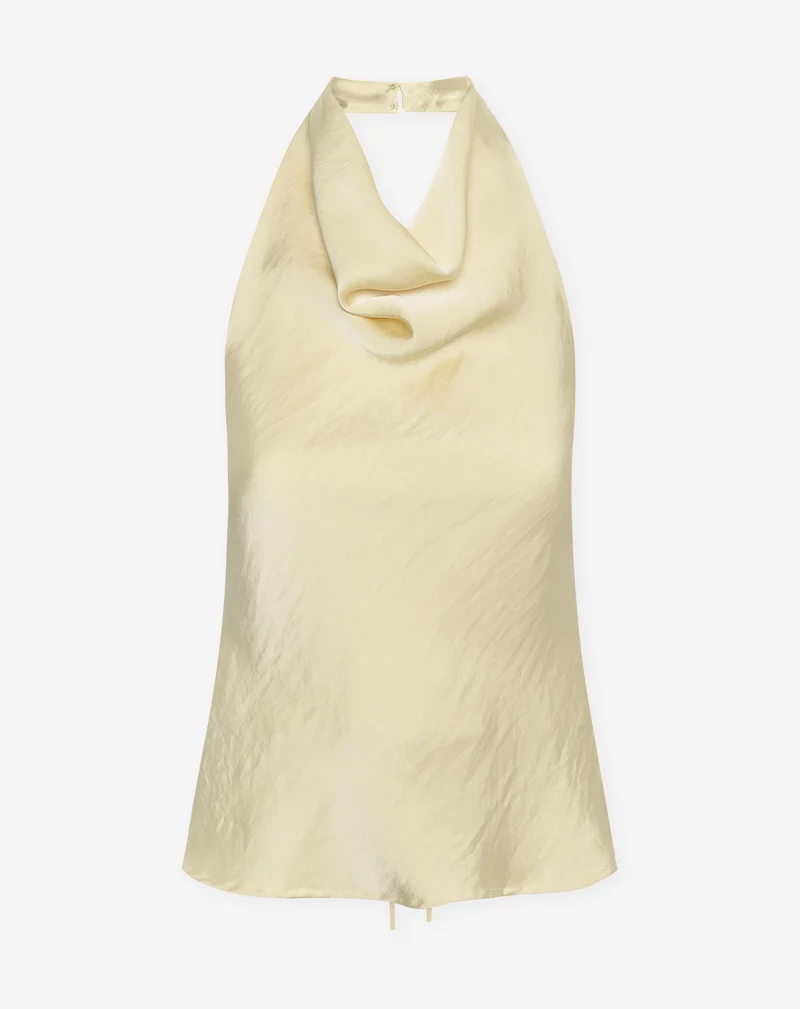 TAMMY SATIN HALTER TOP BOTERGEEL