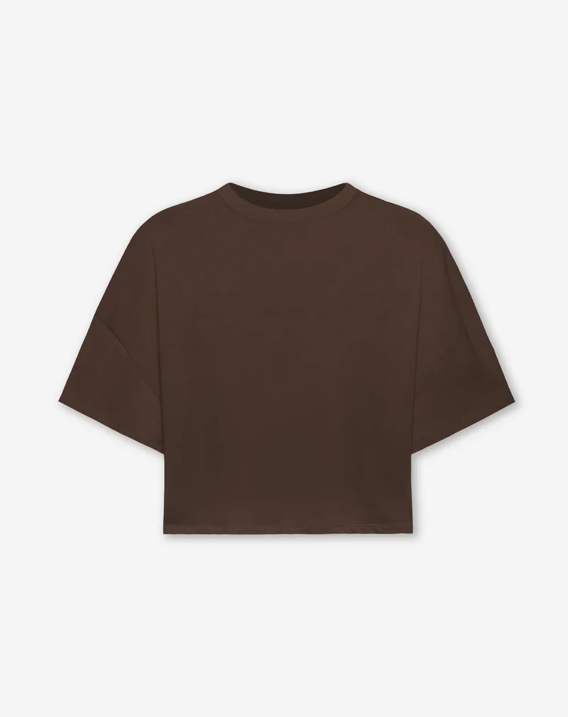 BASIC CROPPED OVERSIZED TEE BRUIN