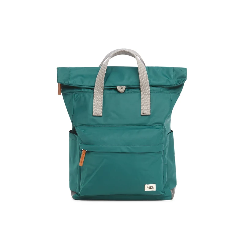 ROKA Canfield B Teal Medium Gerecyclede Nylon Tas