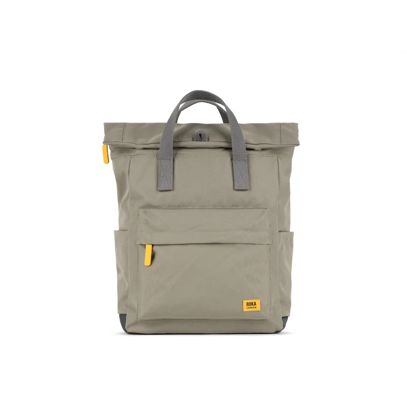 ROKA Geel label Canfield B Coriander Medium Gerecyclede Canvas Tas