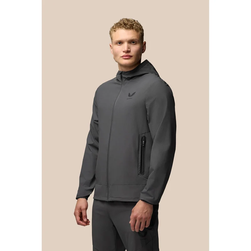 Castore Lichtgewicht Flex-jas voor heren | Gunmetal Zwart