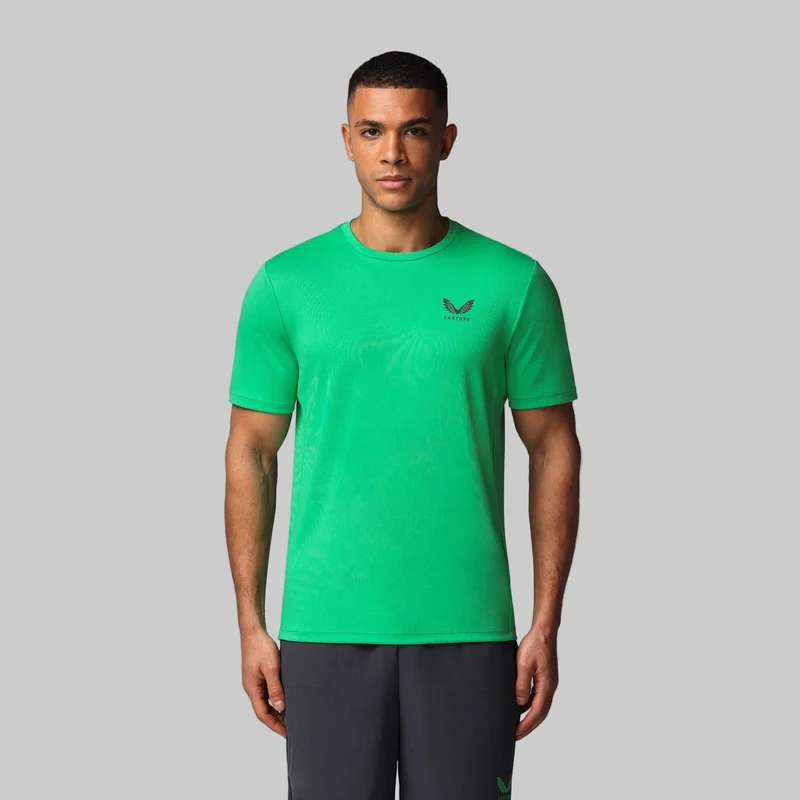Castore Heren T-shirt met korte mouwen | Jadegroen/Gunmetal