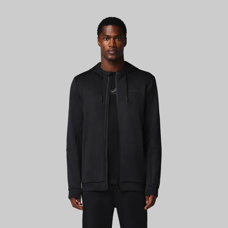 Castore Heren Flex Full Zip Hoodie | Zwart Gunmetal