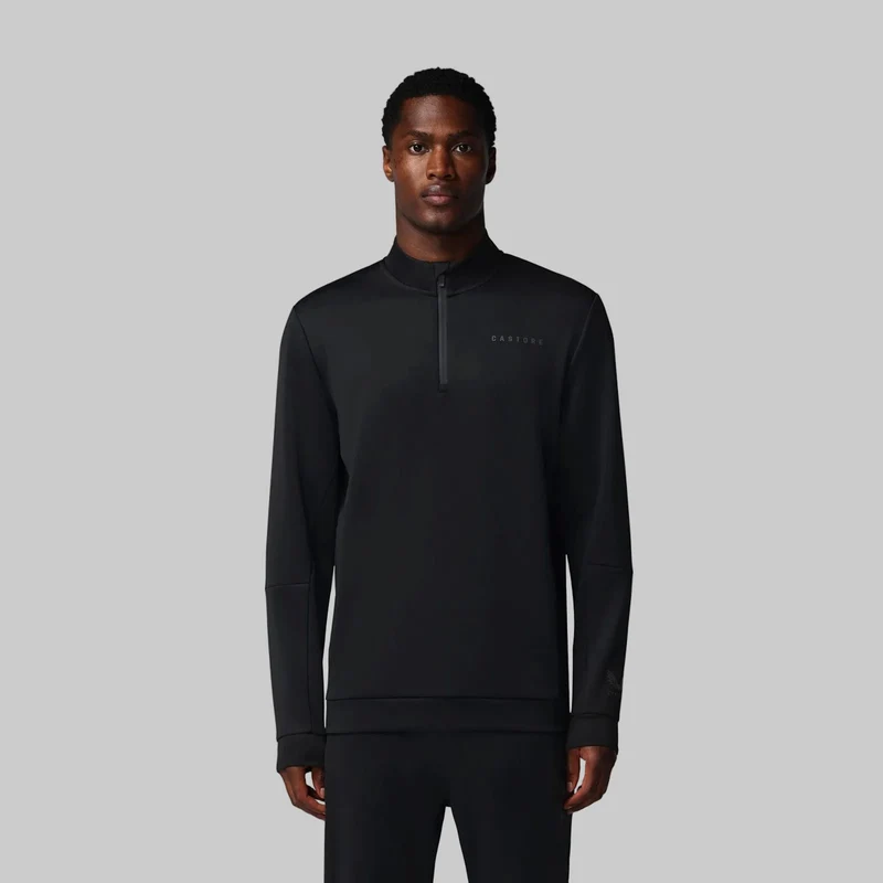 Castore Heren Flex 1/4 Zip Sweatshirt | Zwart Gunmetal