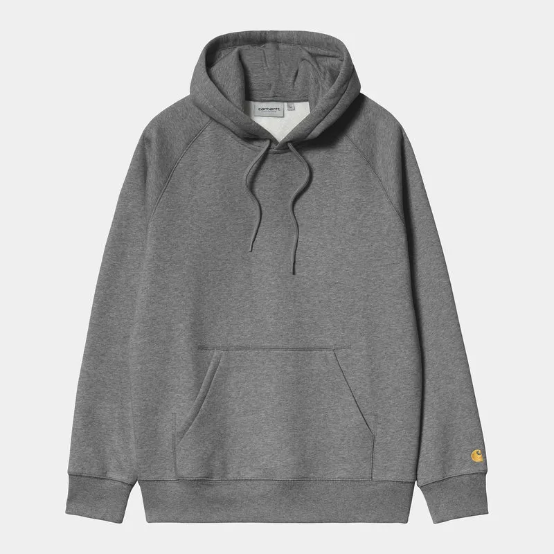 Carhartt WIP Heren Chase Sweat Hoodie - Donkergrijs Heather