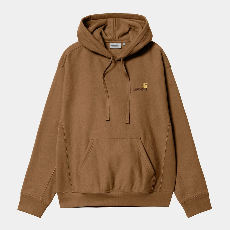 Carhartt WIP HEREN American Script Sweatshirt met capuchon - Hamilton Brown