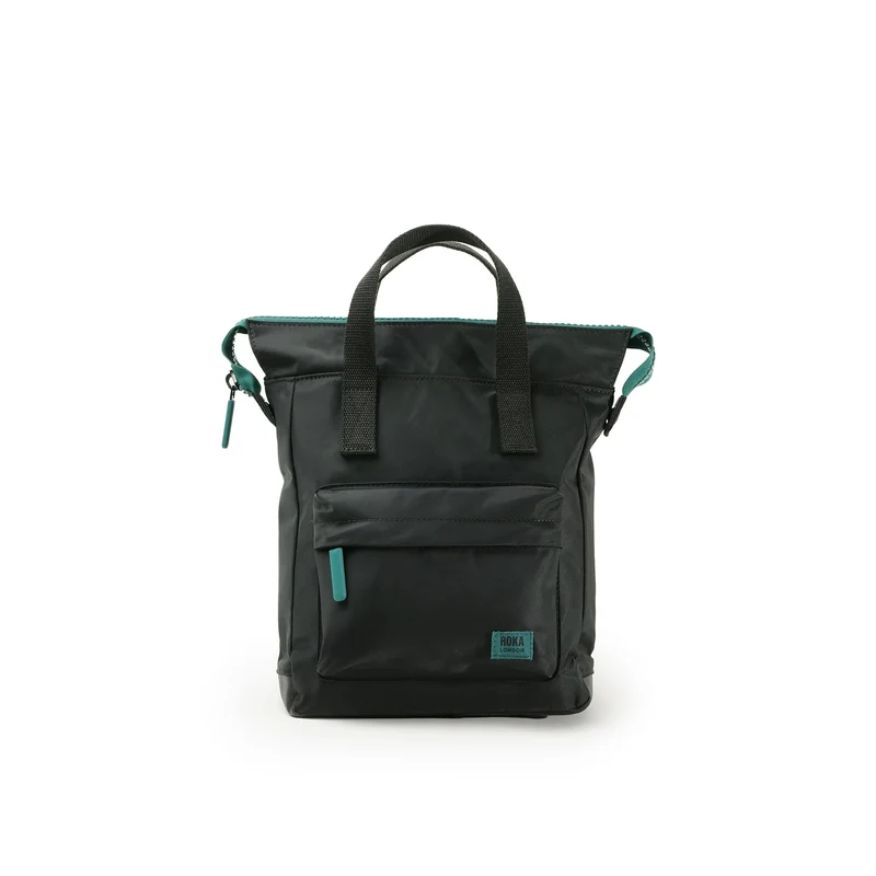 ROKA Helemaal zwart Bantry B Teal Kleine Tas van Gerecycled Nylon