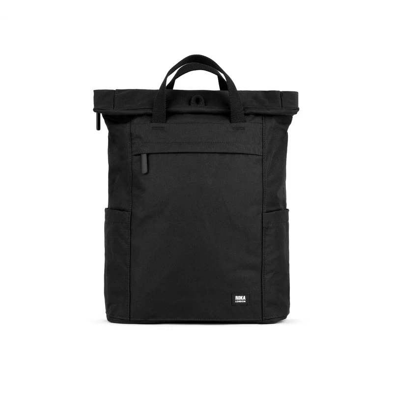 ROKA Helemaal zwart Finchley Een grote Ash-tas van gerecycled canvas