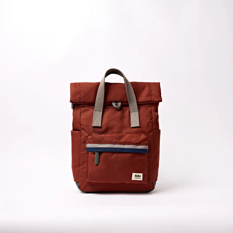 ROKA Canfield B Henna Stripe Kleine Tas van Gerecycled Nylon