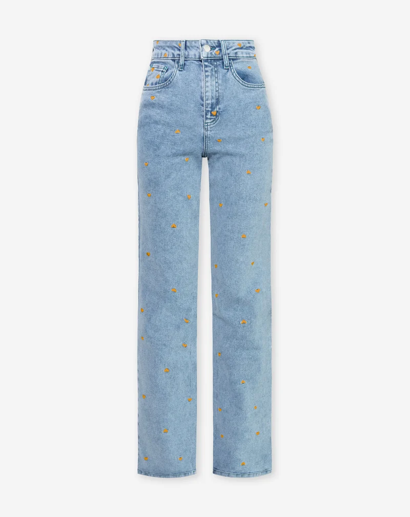 HEART BOOTCUT JEANS ORANJE