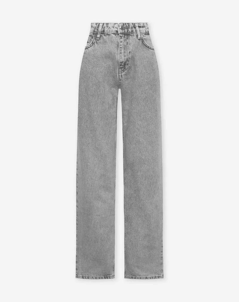 DENIM STRAIGHT LEG JEANS LICHTGRIJS
