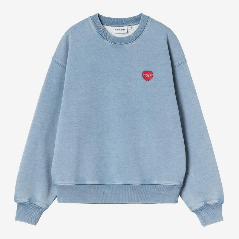 Carhartt WIP Ingo-sweattop voor dames | Lichtblauw geverfd