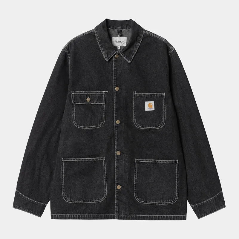 Carhartt WIP Heren OG Chore Stone Wash-jack - Zwart