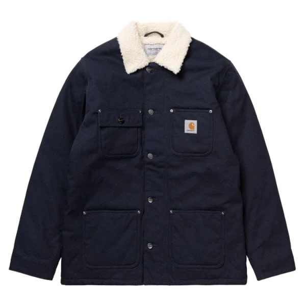 Carhartt WIP Fairmont gevoerd herenjack - donker marineblauw