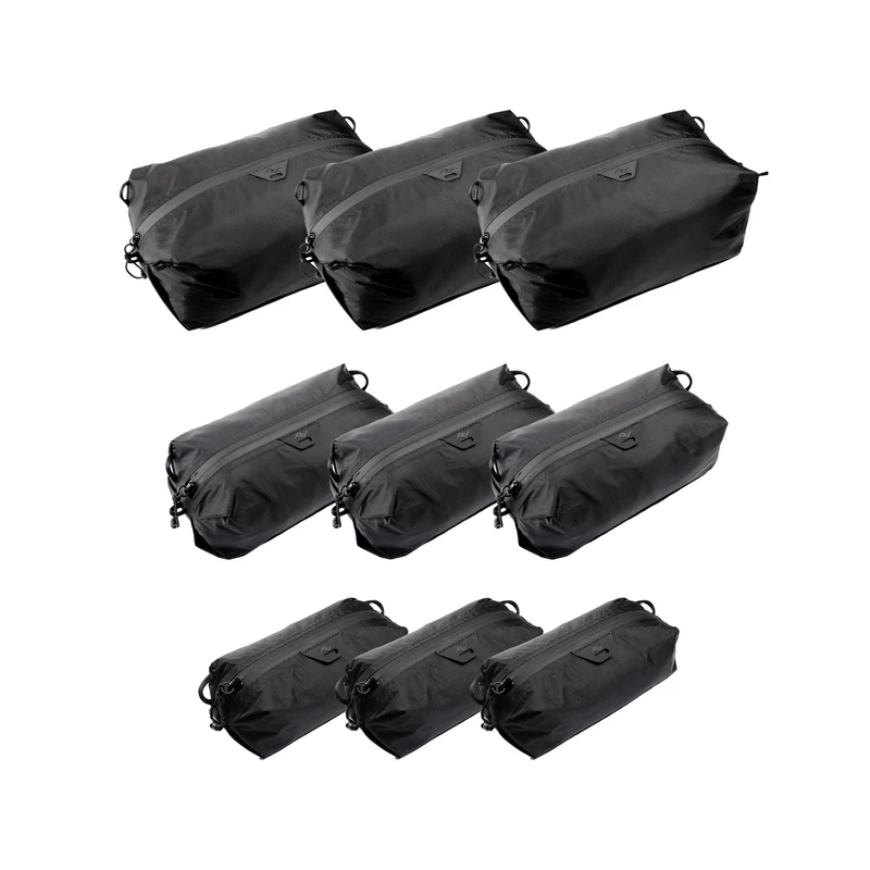 Ultralight Packing Cube | Black | Mesh | 9-Pack
