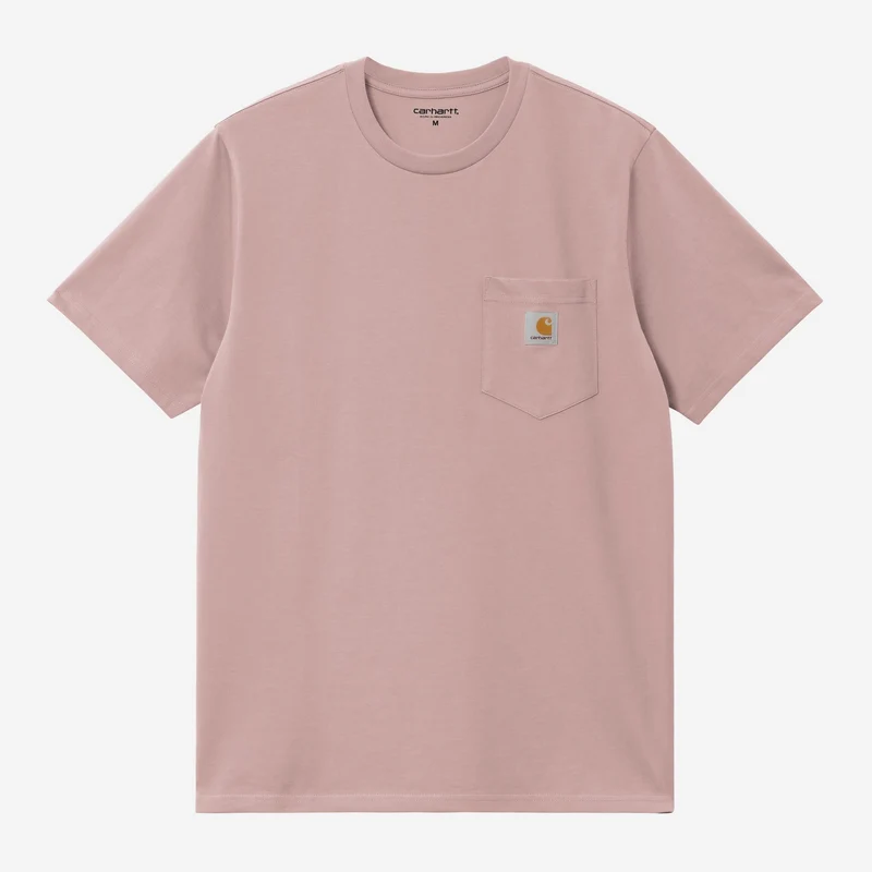 Carhartt WIP Heren T-shirt met borstzak | Glanzend roze