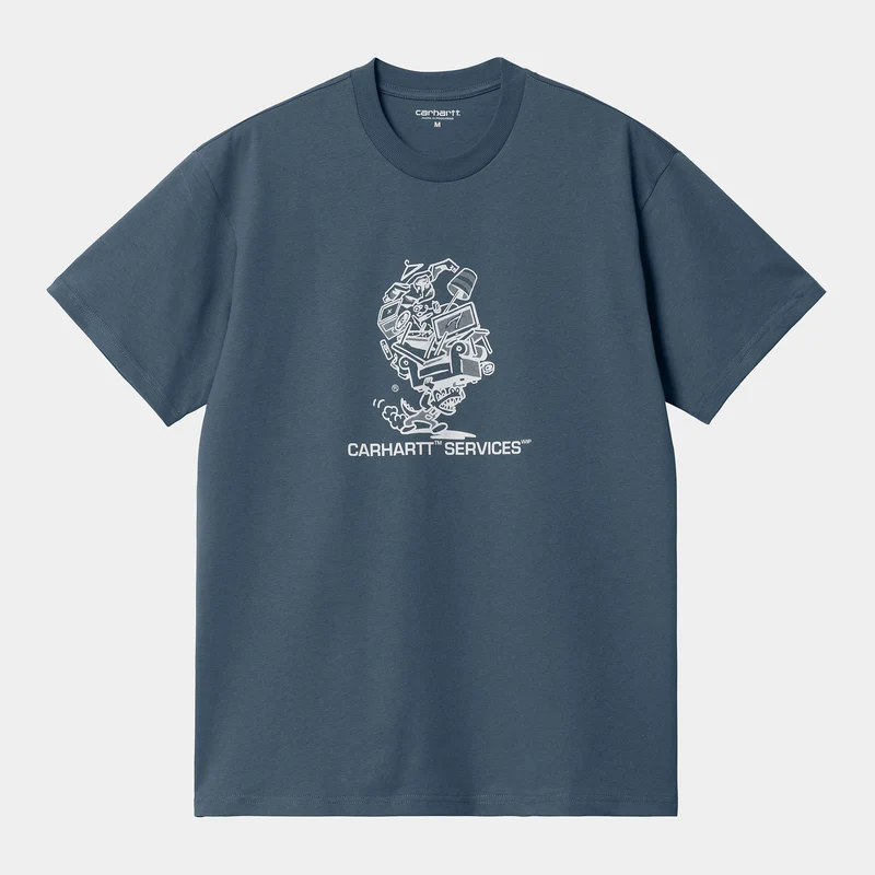 Carhartt WIP Heren Moving Service T-shirt met korte mouwen - Stormblauw