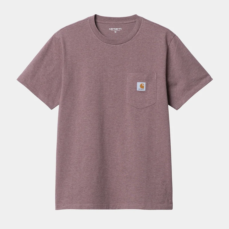 Carhartt WIP Heren T-shirt met korte mouwen en zak - Lupinus Heather