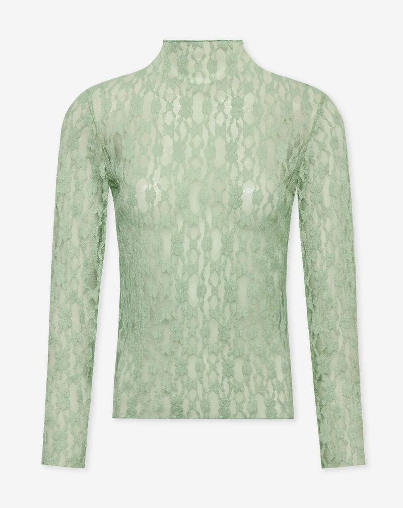 BIBI LACE TOP LICHTGROEN