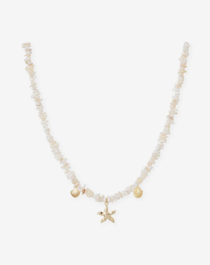 COLORED BEADS NECKLACE CRÈME