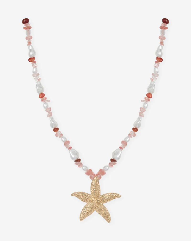 ROSA SEASTAR BEADS NECKLACE ROZE