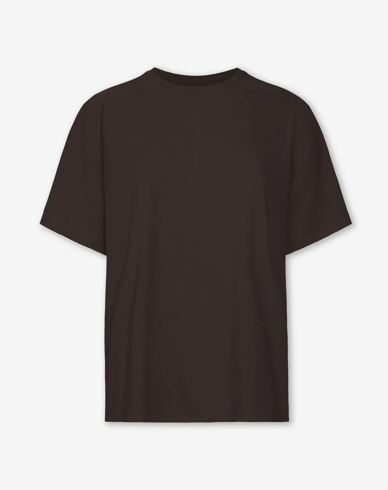 LONG BASIC OVERSIZED TEE DIEP BRUIN