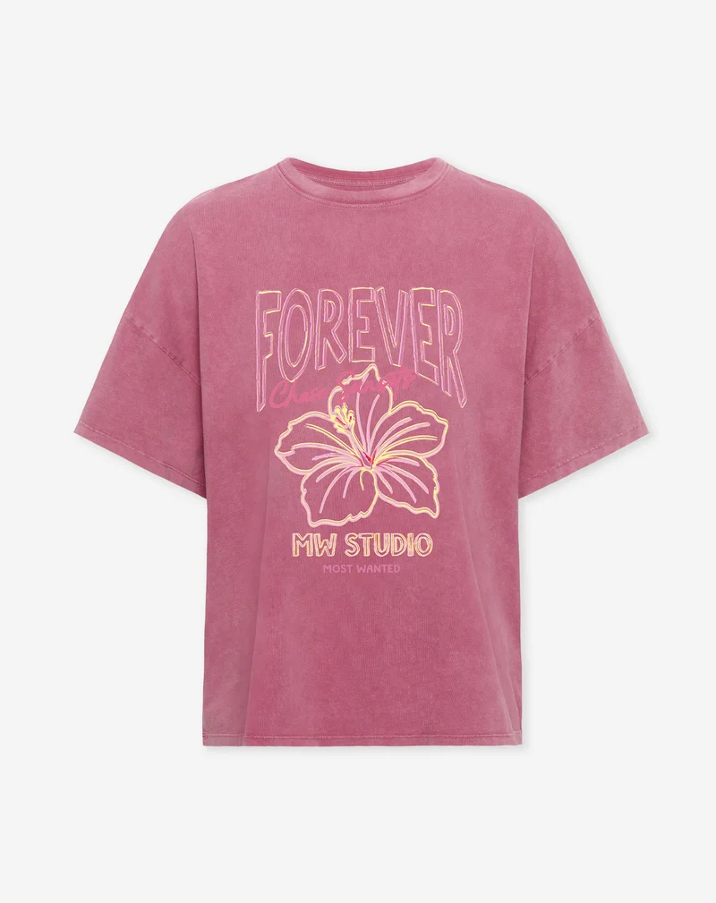 FOREVER OVERSIZED TEE ACID ROZE