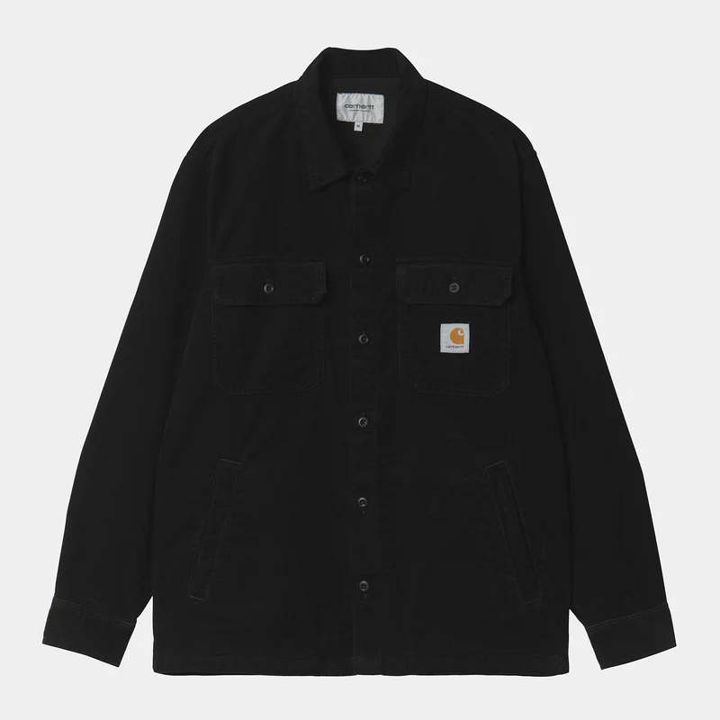Carhartt WIP Heren Dixon overhemdjack - zwart gespoeld