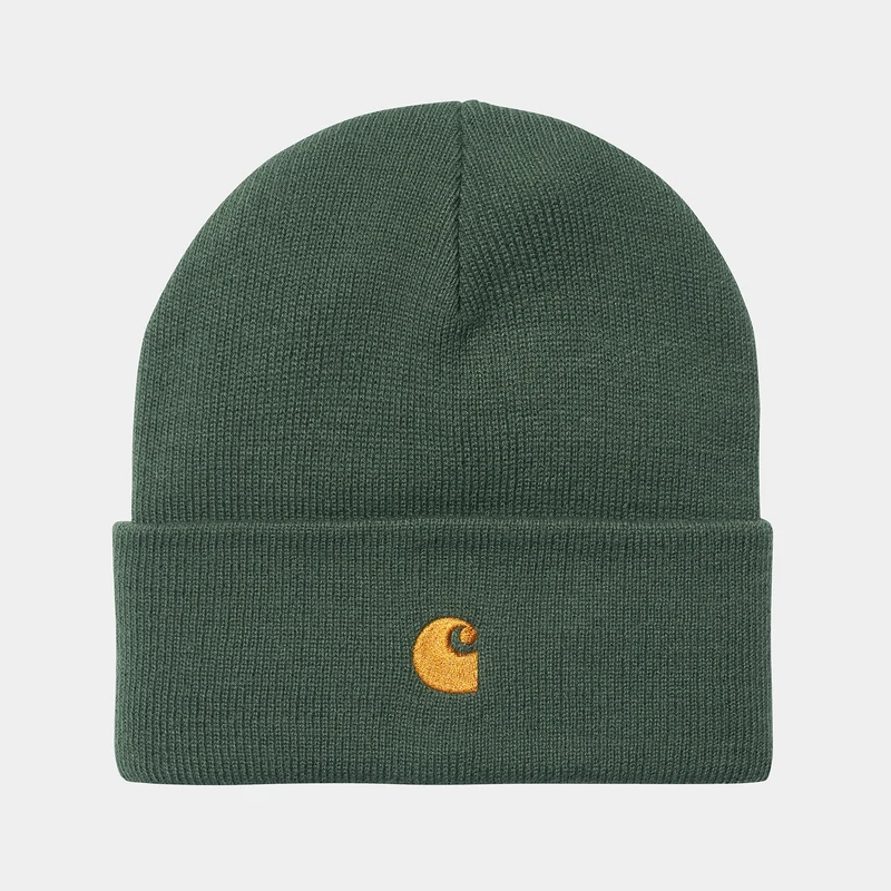 Carhartt WIP Unisex Chase Muts - Hemlock Groen/Goud